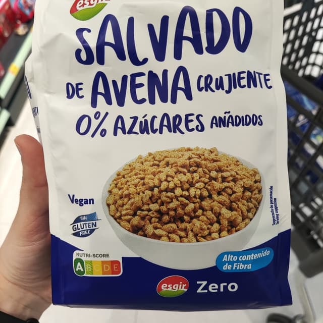 Salvado de avena crujiente 0% azúcares añadidos Salvado de avena crujiente 0% azúcares añadidos